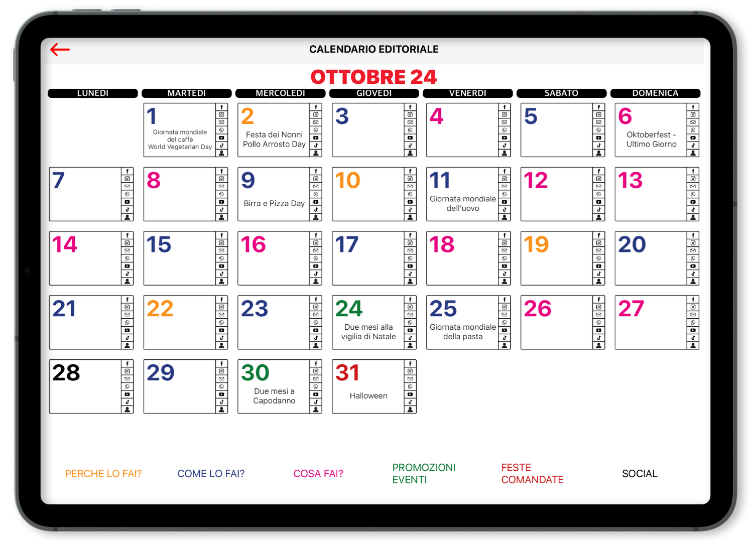 Calendario Editoriale