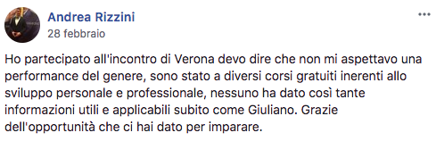 ⇒ Andrea Rizzini – “Ristorante Il Gargano” Verona